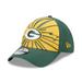 Men's New Era Green/Gold Green Bay Packers Shattered 39THIRTY Flex Hat