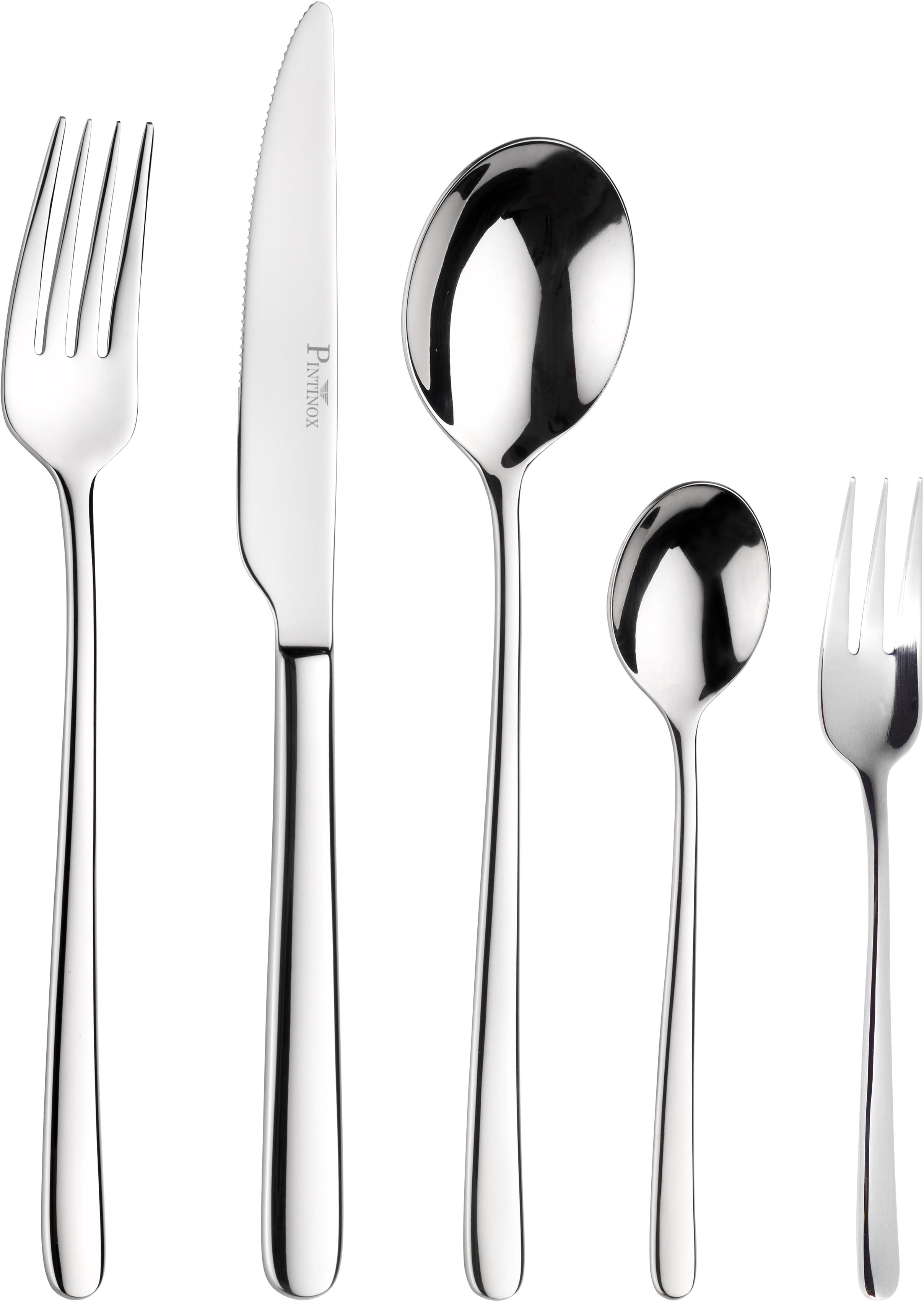 Besteck-Set PINTINOX "Sky", silber (edelstahlfarben), 30 Stk., Edelstahl 18/10, Essbesteck-Sets