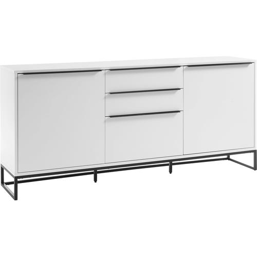 „Sideboard MCA FURNITURE „“Lille““ Sideboards Gr. B/H/T: 184 cm x 85 cm x 40 cm, 3, weiß (weiß matt) Sideboards Breite ca. 184 cm“