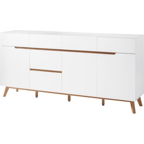 „Sideboard MCA FURNITURE „“Cervo““ Sideboards Gr. B/H/T: 193 cm x 95 cm x 40 cm, 6, weiß (weiß matt) Sideboards Breite ca. 193 cm“