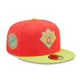 Men's New Era Red/Neon Green Pittsburgh Pirates Lava Highlighter Combo 59FIFTY Fitted Hat