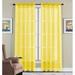 2 Piece Beautiful Sheer Window Elegance Curtains/drape/panels/treatment 60 w X 63 l (Yellow)