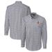 Men's Cutter & Buck Charcoal UCF Knights Easy Care Stretch Gingham Long Sleeve Button-Down Shirt