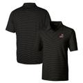 Men's Cutter & Buck Black Arizona State Sun Devils Forge Pencil Stripe Stretch Polo