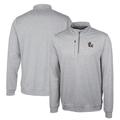 Men's Cutter & Buck Gray NC State Wolfpack Heathered Vault Stealth Quarter-Zip Pullover Top
