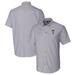 Men's Cutter & Buck Charcoal GA Tech Yellow Jackets Vault Stretch Oxford Short Sleeve Button-Down Shirt