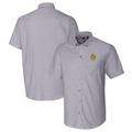 Men's Cutter & Buck Charcoal Missouri Tigers Vault Stretch Oxford Short Sleeve Button-Down Shirt
