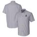 Men's Cutter & Buck Charcoal Utah State Aggies Vault Stretch Oxford Short Sleeve Button-Down Shirt