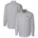 Men's Cutter & Buck Charcoal Baylor Bears Vault Stretch Oxford Stripe Long Sleeve Button-Down Shirt