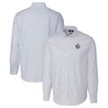 Men's Cutter & Buck Light Blue Penn State Nittany Lions Vault Stretch Oxford Stripe Long Sleeve Button-Down Shirt