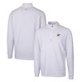 Men's Cutter & Buck White West Virginia Mountaineers Traverse Stretch Quarter Zip-Pullover Top