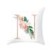 Pgeraug Pillow Cover Letter Pillow Alphabet Cushion Cover for Sofa Home Decoration Flower Pillowcase Pillow Case N
