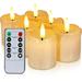 Flickering Votive Candles with Remote Control - 6-Pack Black Wick Battery Operated Candles for Home and Christmas Decor