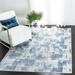 SAFAVIEH Amelia Carrie Abstract Distressed Area Rug Ivory/Blue 4 x 6