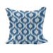 Ikat Fluffy Throw Pillow Cushion Cover Ikat Damask Linked Motifs Pattern Blurry Over Finer Tied Warp and Weft Yarns Design Rectangle Accent Pillow Case 36 x 16 Blue White by Ambesonne
