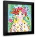 Zaman Farida 12x14 Black Modern Framed Museum Art Print Titled - Boho Girl I