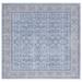 SAFAVIEH Tucson Diego Traditional Machine Washable Area Rug 6 x 6 Square Blue/Rust