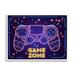 Stupell Industries Vivid Neon Style Game Zone Arcade Gamer Sign 20 x 16 Design by Ziwei Li