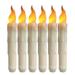 6pcs LED Taper Candles with Remote Control Battery Operated Flameless Flickering Window Candlesticks Dripless Handheld Pillar Candles for Party Classroom Church Decorations