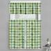 Ambesonne Plaid Valance & Curtain Traditional Argyle Green 55 x30 Multicolor