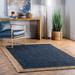 Agro Richer Blue dye Natural Beige Border Area Rugs for Living Carpet for Kitchen outdoor & Indoor (5x7 Feet)