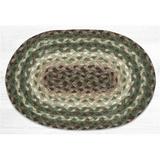 Capitol Importing 00-786 10 x 15 in. Cactus Oval Swatch Area Rug Taupe & Dark Brown