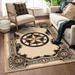 Allstar 8x10 Traditional Accent Rug in Berber with Chocolate Western Texas Star Design (8 x 10 )â€¦