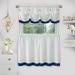 ACHIM-Lana Window Curtain Tier Pair and Valance Set58x36-Navy