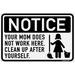 Notice Your Mom Does Not Work Here 12 x 8 Funny Tin Sign Work Office Cubicle Breakroom Home Shop Decor