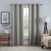 Eclipse Khloe 100% Absolute Zero Blackout Solid Textured Thermaback Curtain Panel Grey 40 x 63