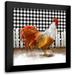 Meneely Dan 20x20 Black Modern Framed Museum Art Print Titled - Morning Rooster I