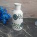 India Meets India Ceramic Bottle Vase [Green Floral Design] Modern Minimalistic Vase Decorative Pampas Dried Flowers Vase for Home DÃ©cor/Living Room/Bedroom/Office/Table/Bookshelf 7.5 in