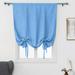 CUH Thermal Insulated Blackout Curtain - Bathroom Roman Curtain Sky Blue Tie Up Shade for Small Window Girls Room Window Valance Balloon Blind Rod Pocket 1-Panel (38 x 46 Inches Long)