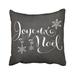 WinHome Christmas Blackboard Chalk Painting Snowflake Decorative Pillow Cover With Hidden Zipper Decor Cushion Two Sides 18x18 inches