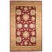 Red/Yellow 120 x 0.5 in Area Rug - Safavieh Traditions Masterpiece Hand-Tufted Silk Red/Gold Area Rug Wool | 120 W x 0.5 D in | Wayfair TD606C-10