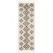 White 27 x 2 in Indoor Area Rug - Safavieh Moroccan Cream/Charcoal Area Rug Polypropylene | 27 W x 2 D in | Wayfair MFG246B-27