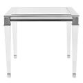 Safavieh Couture Charleston End Table Plastic/Acrylic/Glass in Gray | 22.25 H x 25 W x 25 D in | Wayfair SFV2513B