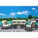 Joss & Main Inci 87.4" Wide Outdoor Patio Sofa w/ Sunbrella Cushions Metal/Sunbrella® Fabric Included in Brown | 30 H x 79 W x 29.5 D in | Wayfair