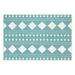 Green/Blue 36 x 24 x 0.25 in Kitchen Mat - Corrigan Studio® Jaason Kitchen Mat, Cotton | 36 H x 24 W x 0.25 D in | Wayfair