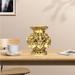 Bungalow Rose Metal Table Vase Metal in Yellow | 4 H x 3.5 W x 3.5 D in | Wayfair 20344A04132144BEB512DF897A825647