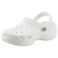 Clog CROCS "Classic Platform W" Gr. 39, weiß Damen Schuhe Plateau Clogs