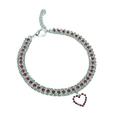 Rose gold chain metal dog collar necklace cute fashion pet