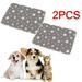 2Pcs Washable Dog Pee Pads Reusable Puppy Training Pads Waterproof Super Absorbency Dog Pads Pet Incontinence pads Puppy Rabbit Wee Whelping Pad for Indoor Outdoor Car Travel (50x70cm)