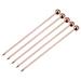 Metal Cocktail Picks 5Pcs, Reusable Cocktail Toothpick Ball Shape - Rose Gold - 11 cm/ 4.3 inches