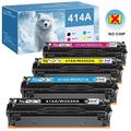 414A Toner Cartridge 4 Pack (No Chip) Compatible Toner Cartridge Replacement for HP 414A 414X 414 W2020A W2021A W2022A W2023A for Color Laserjet Pro M454dn M479fdw (Black Cyan Magenta Yellow)