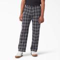 Dickies Men's Regular Fit Plaid Pants - Wine/black Size 38 32 (WPR21)