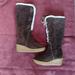 Michael Kors Shoes | Michael Kors Brown Suede Sheepskin Lace Up Wedge Knee High Boots Size 7.5m | Color: Brown | Size: 7.5