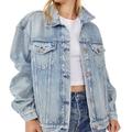 Free People Jackets & Coats | Nwt Free People Jolene Trucker Jacket $128 | Color: Blue | Size: L