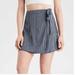 American Eagle Outfitters Skirts | American Eagle High-Waisted Tie Wrap Striped Mini Skirt S | Color: Blue/Gray | Size: S