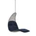 Ergode Landscape Outdoor Patio Hanging Chaise Lounge Outdoor Patio Swing Chair - Light Gray Navy